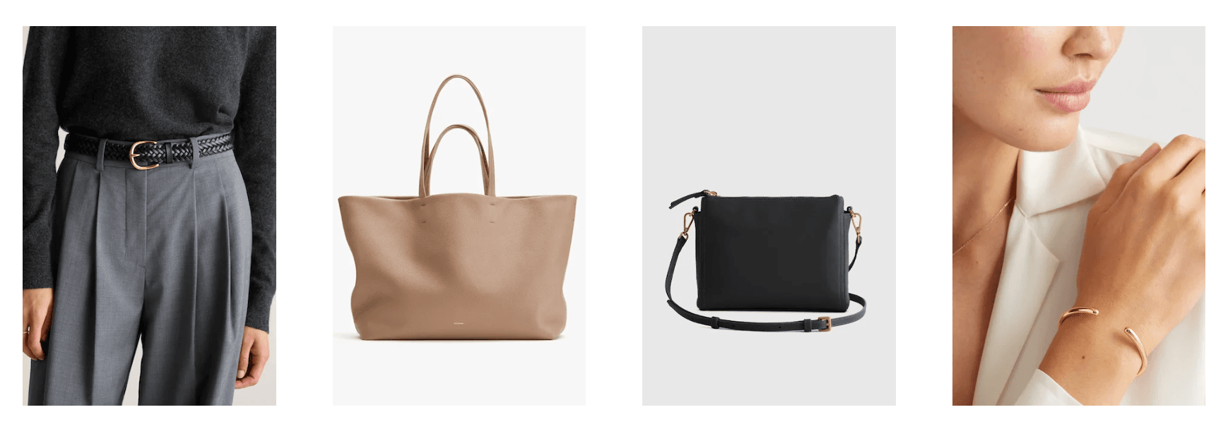 bags, belts, jewelry