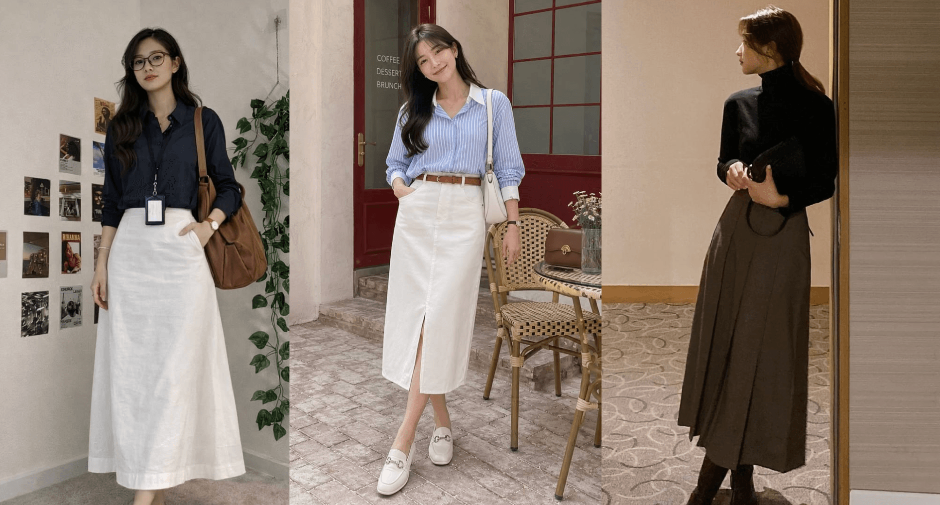 girl in midi skirt